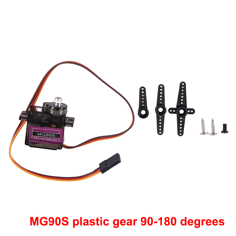Hh mg90s metal gear rc micro servo for rc airplane fixed wing aircraft rc helicopter car boat model toy control parts