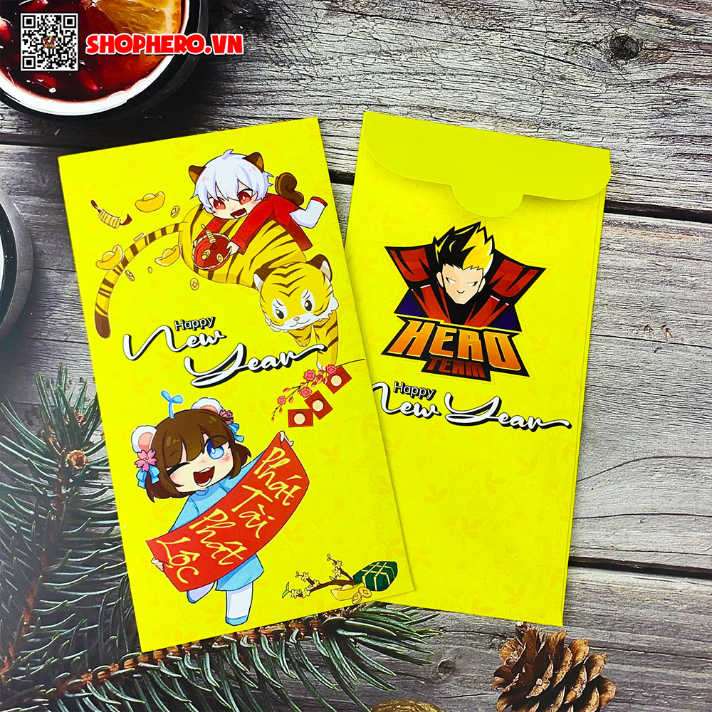 Bộ 6 bao lì xì Hero Team