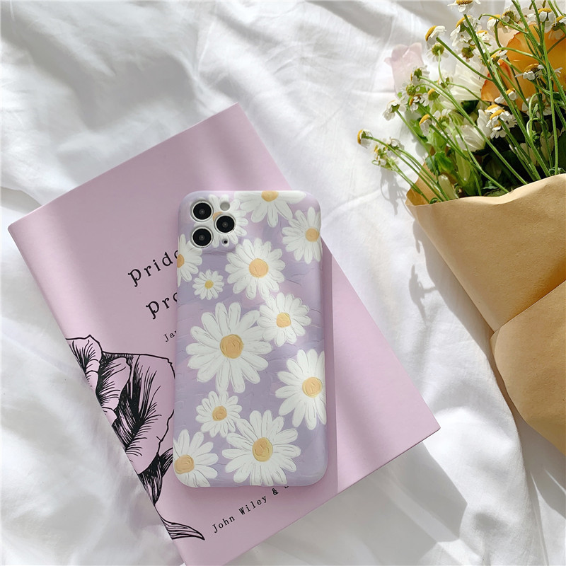 [HCM]Ốp iPhone Hoa Cúc Tím iPhone 7Plus/8Plus/X/Xs Max/11/11 Pro Max - ốp iphone