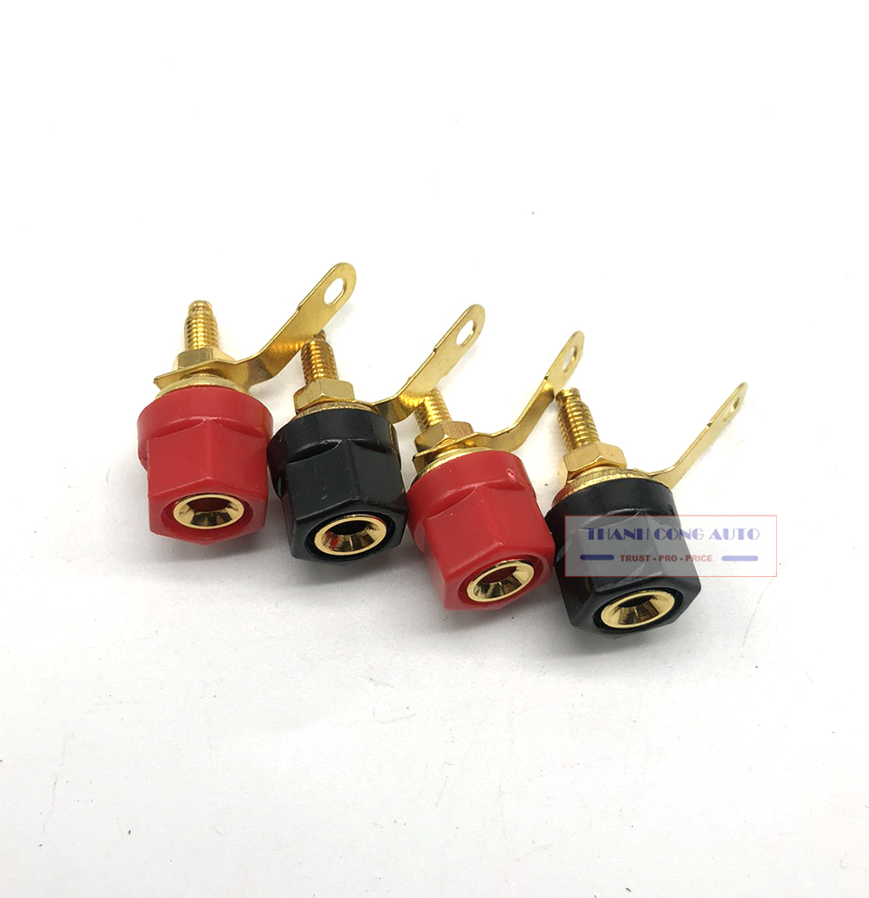 04 cái cọc loa đơn đỏ đen hàng đẹp