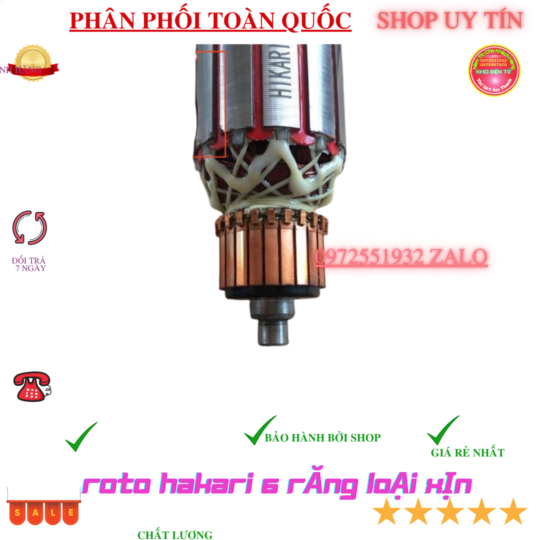 Roto máy khoan đục 6 răng Hikari thái lan