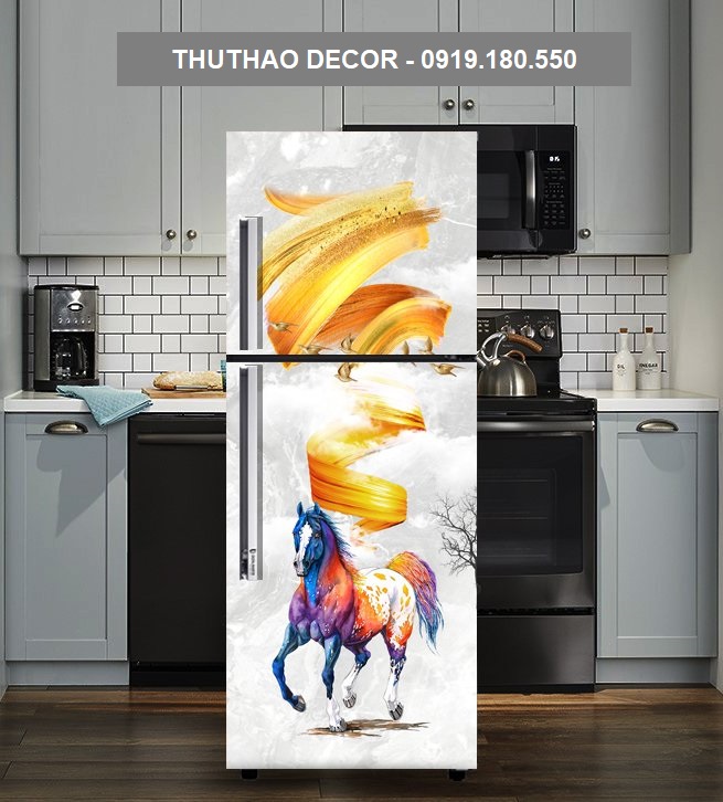 [HCM]Decal Dán Tủ Lạnh ĐỘC MÃ SẮC MÀU - THUTHAODECOR