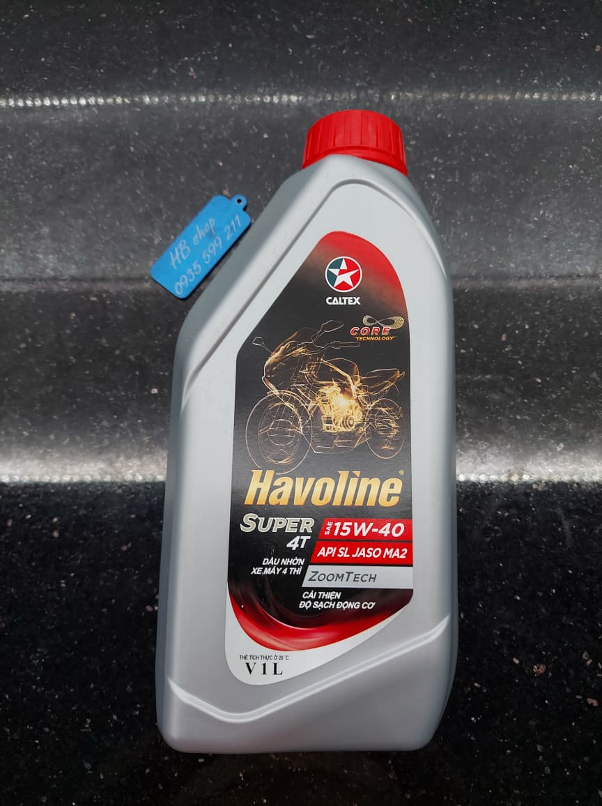 NHỚT HAVOLINE SUPER 4T SAE 15W40 XE SỐ 1 LÍT VÀ 800ML