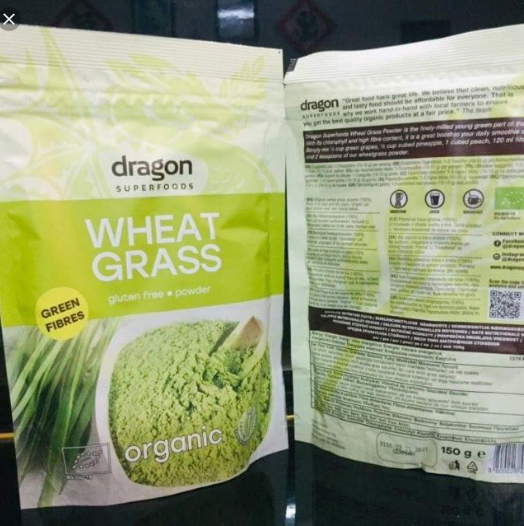 Bột cỏ lúa mì hữu cơ Dragon Superfoods 150g