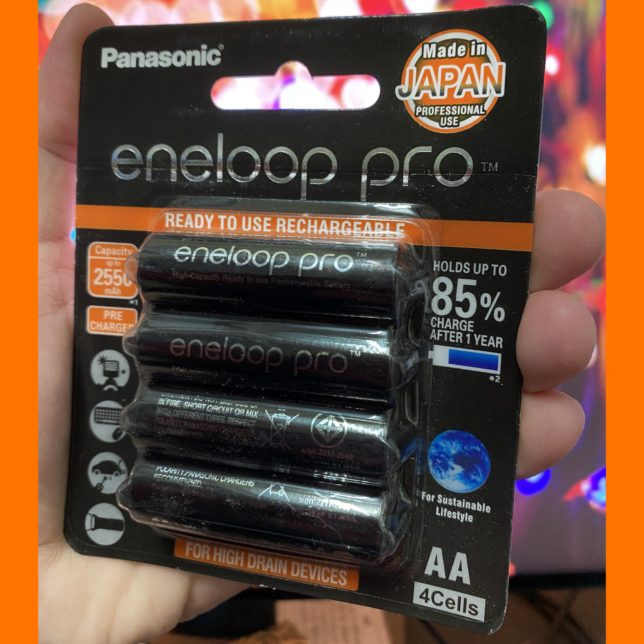 Pin sạc Eneloop 1900,2500 ( Trắng, Đen )