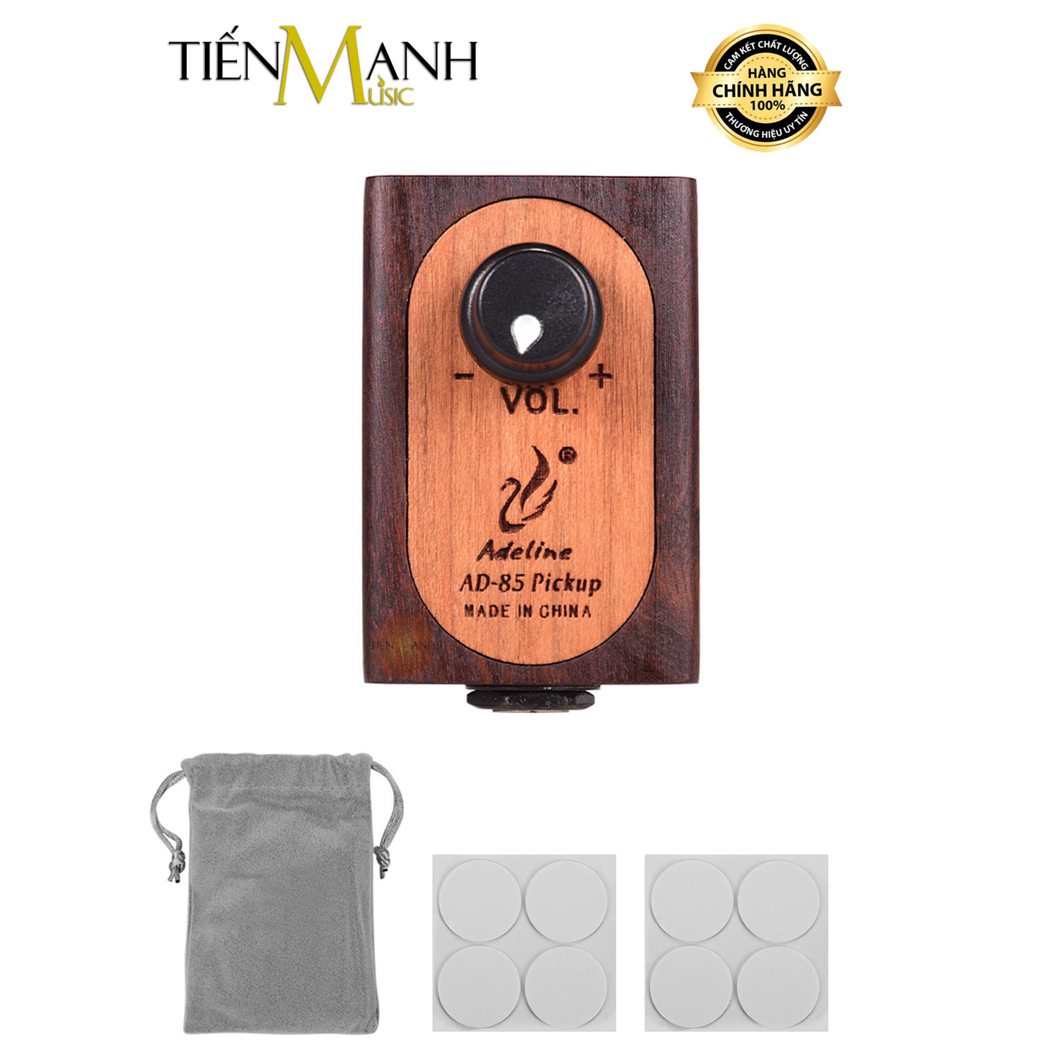 Pickup nhạc cụ 1 đầu thu adeline ad85 - bộ thu âm thanh cho đàn guitar, ukulele, violin, kalimba, drum, erhu ad-85
