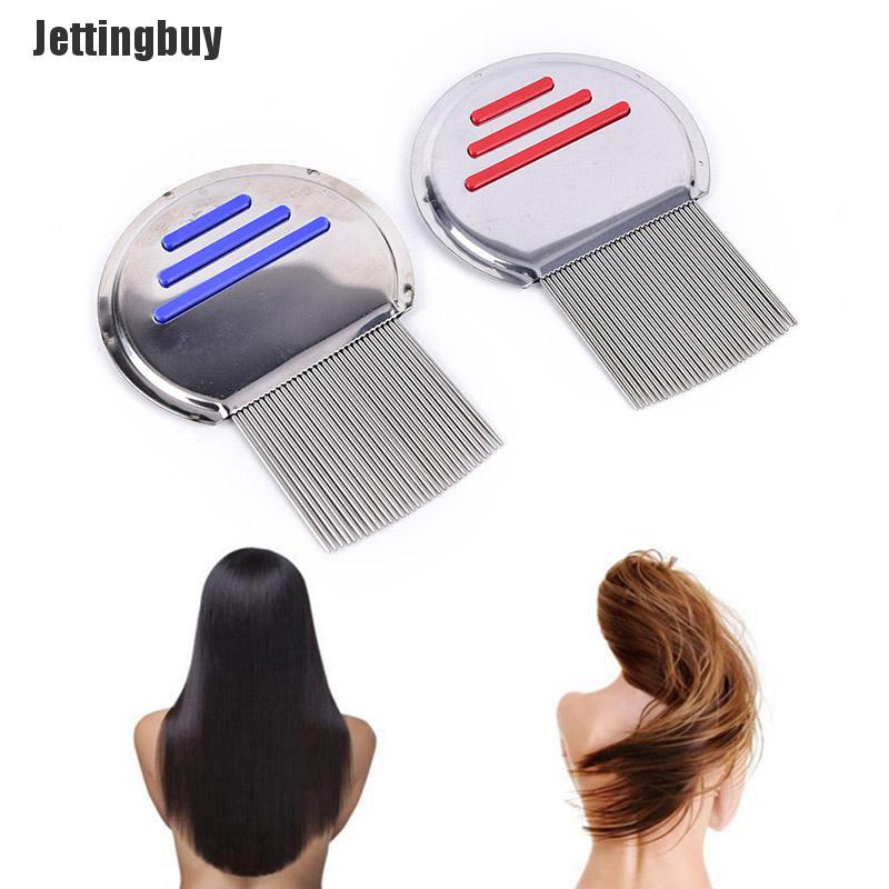 Jettingbuy Ruan 1X Lược Chải Chấy Bàn Chải Terminator Trứng Bụi Nit Loại Bỏ Miễn Phí Thép Không Gỉ