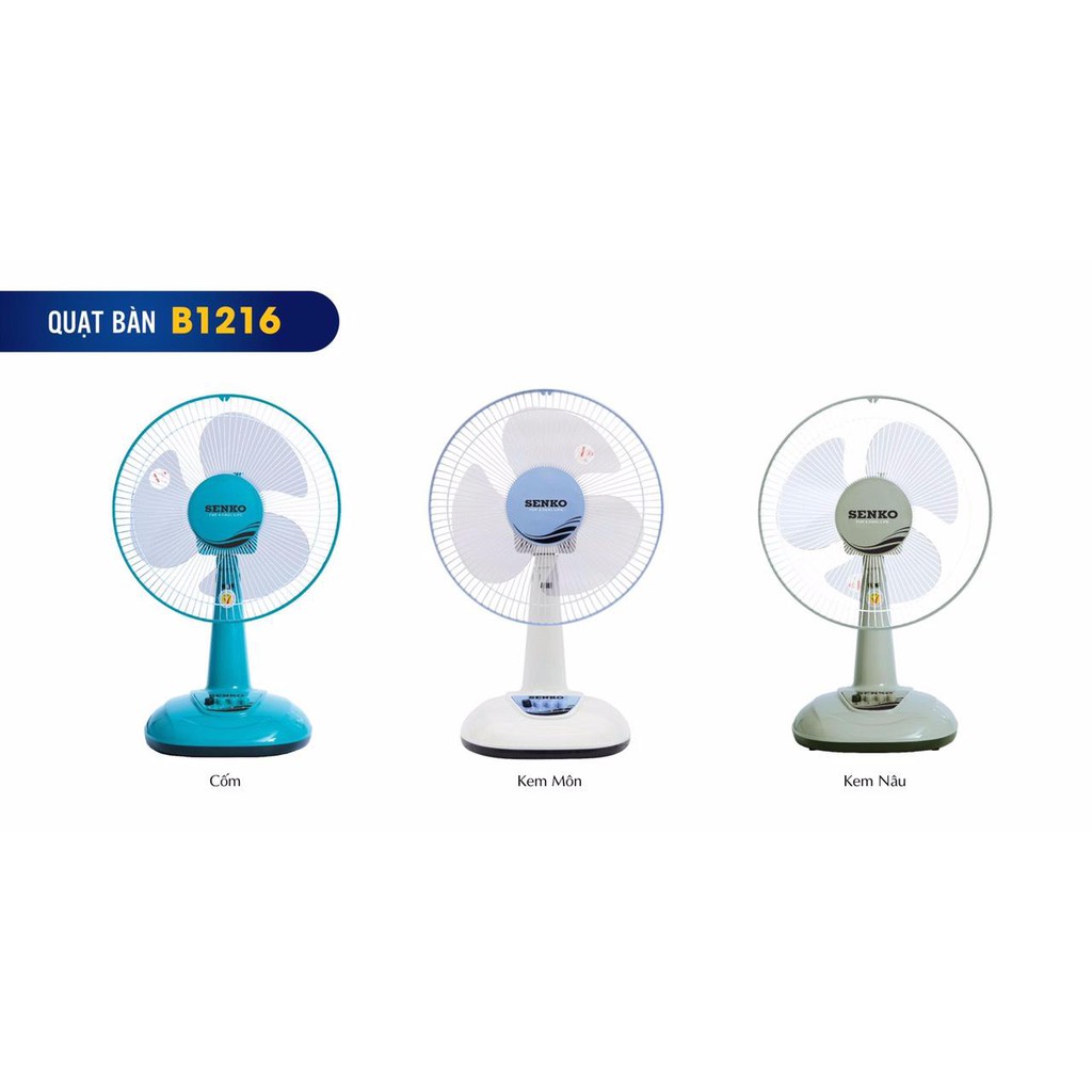 [HCM]Quạt bàn B3 Senko B1216/B1213 - [ MÀU NGẪU NHIÊN ]