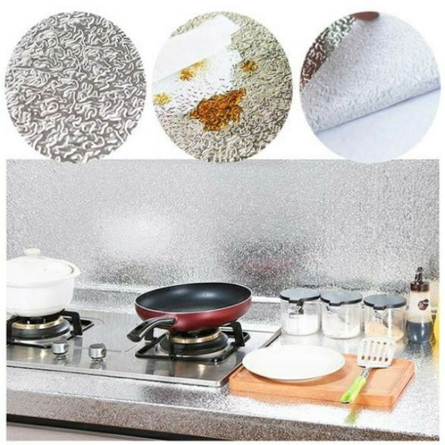 Cuộn Giấy Bạc Dán Bếp Chống Thấm, Chống Cháy Hagu [3Mx60CM]