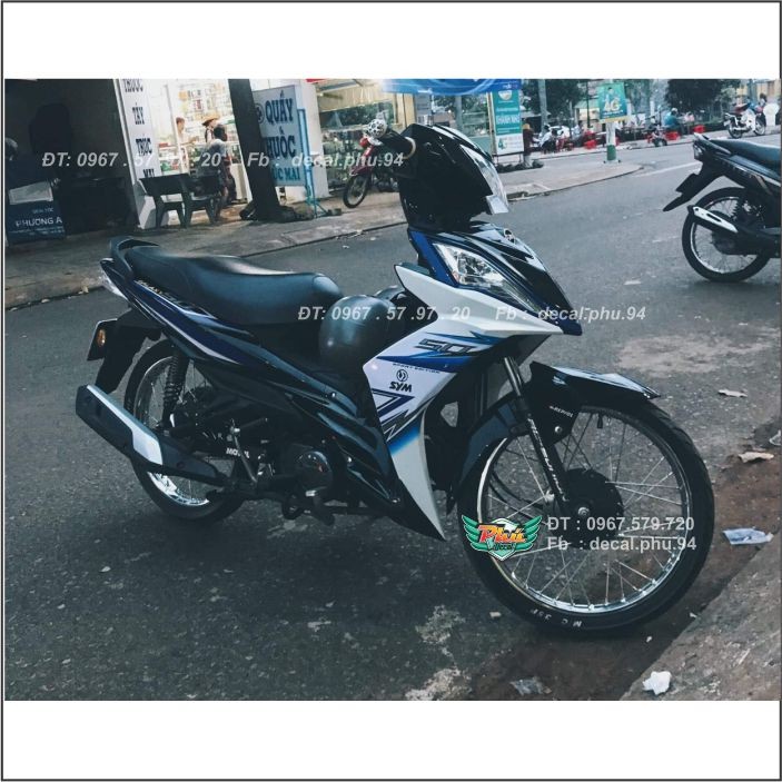 Tem rời Galaxy Trắng xanh đen (X)