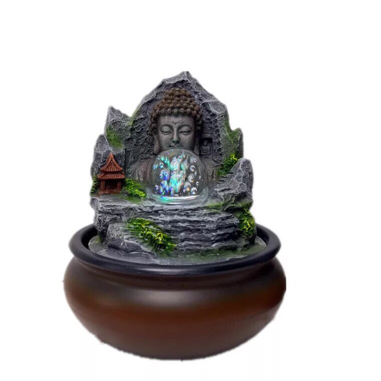 Thác nước phong thuỷ mini để bàn cao 18x15x15cm