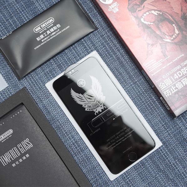KÍNH CƯỜNG LỰC CHỐNG NHÌN TRỘM iPhone 16 16 Plus 16 Pro 16 Pro Max 15 14 13 12 X XS XS Max XR hiệu WK 4D KINGKONG