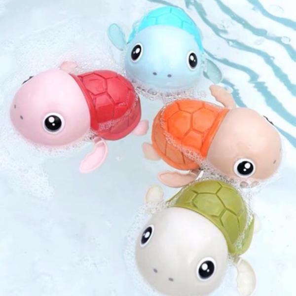 【HOT SALE】 [FS 50k][HOT HOT] Set 4 đồ chơi rùa Bơi nước chạy bằng cót giúp bé chơi trong bể bơi nhà tắm hồ phao