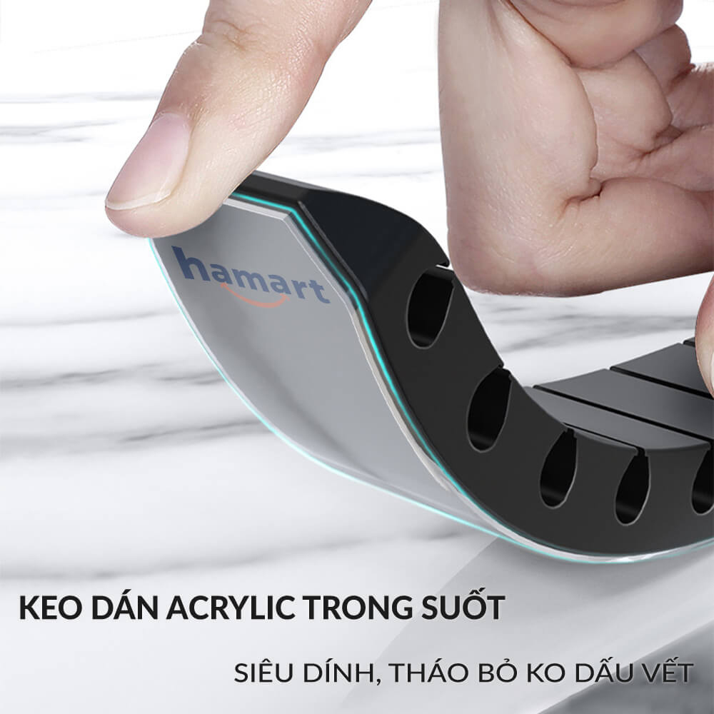 Nẹp Dây Điện Dán Tường Keo 3M Vỉ 20 Kẹp Dây Cáp Điện Đi Dây Điện Dán Tường Chống Rối 3 Màu