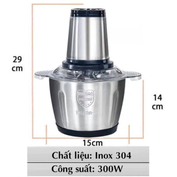 Cối xay thịt inox 304 2L