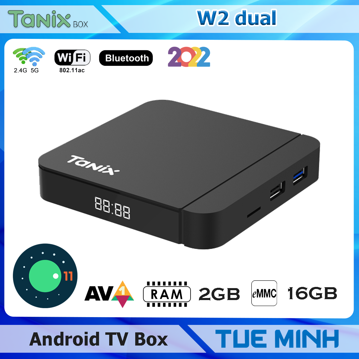 Android TV Box Tanix W2 dual (TX3 Lite) - Amlogic S905W2, AndroidTV 11, Bluetooth