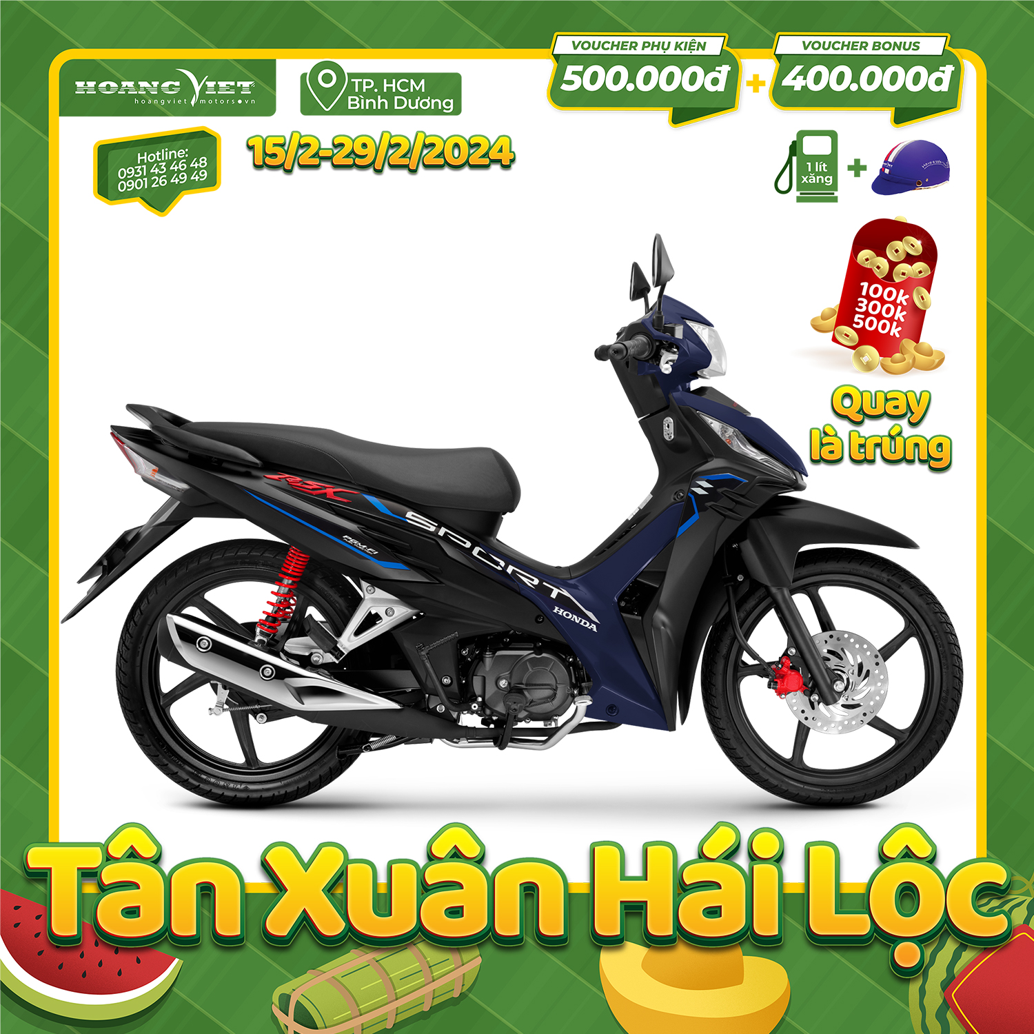 Xe máy Honda WAVE RSX phiên bản Thể Thao (phanh đĩa, vành đúc) 2023