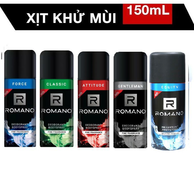 XỊT KHỬ MÙI ROMANO 150ml