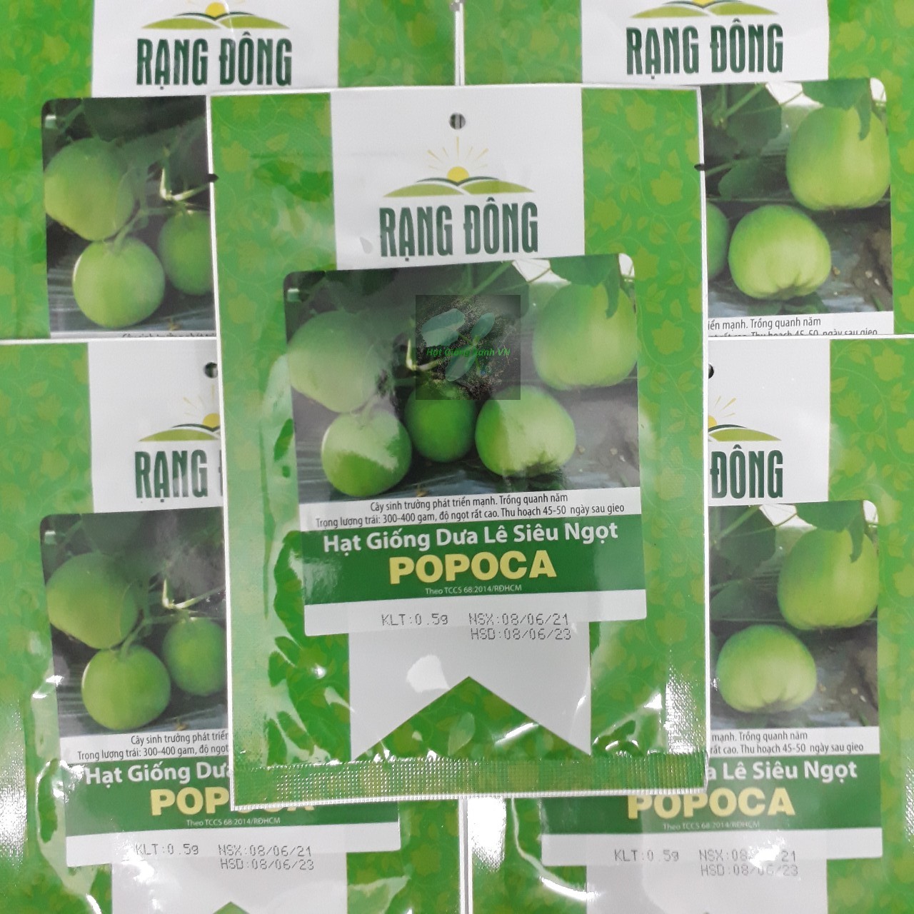 [Seeds] Hạt giống dưa lê siêu ngọt Popoca, đóng gói 0,5gr (khoảng 30 hạt)