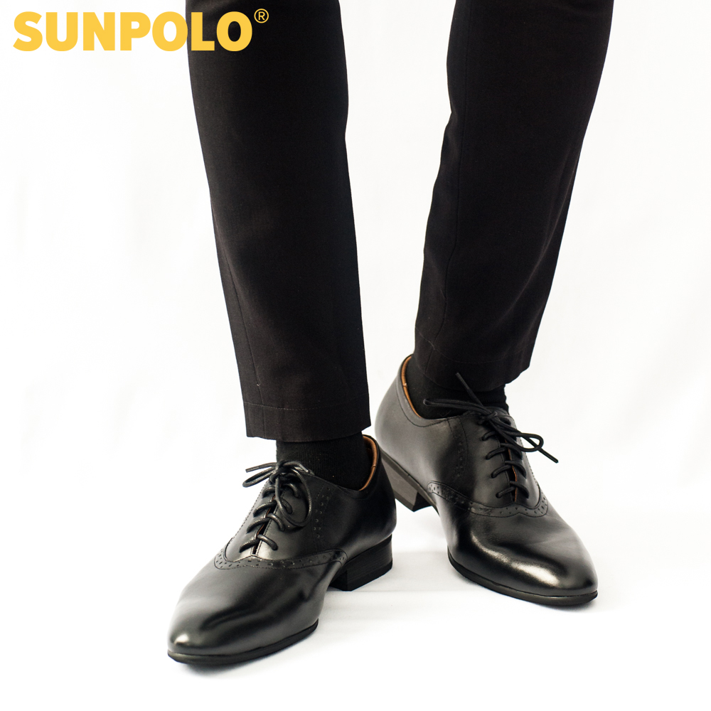 Giày Tây Nam Da Bò SUNPOLO KS5572D (Đen)