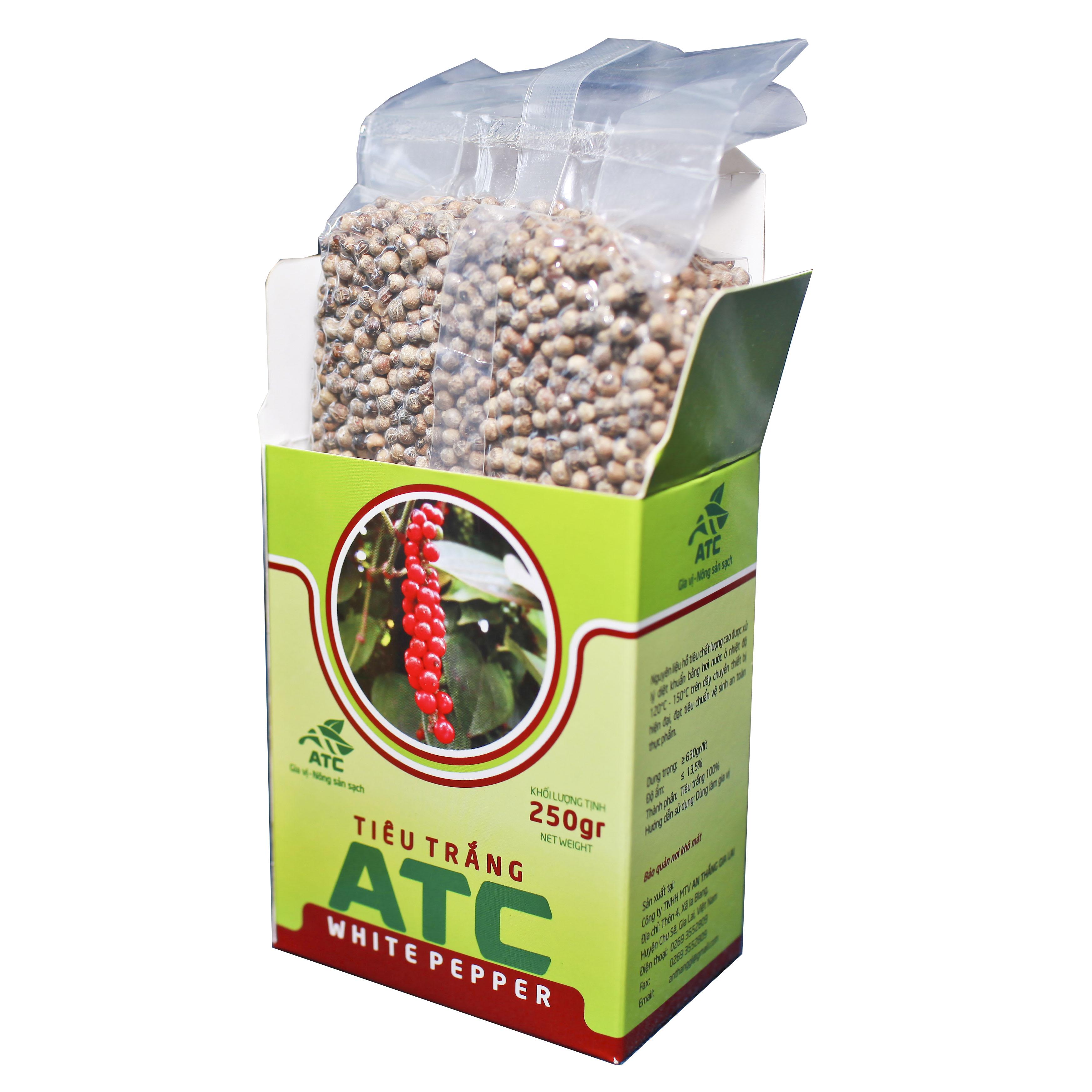 Tiêu trắng hạt ATC hộp giấy 250g