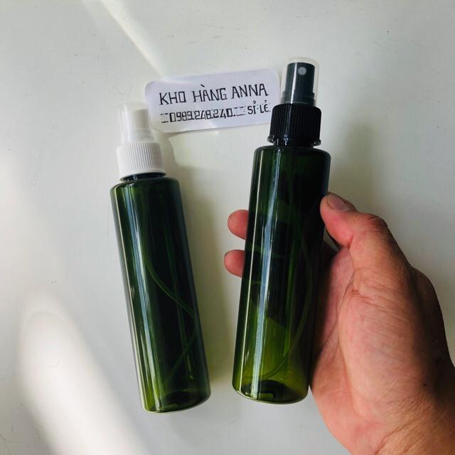 Chai nhựa màu xanh 150ml/ 100ml xịt sương- chai pet màu xanh lá/ trong suốt/ nâu 150ml xịt phun sương