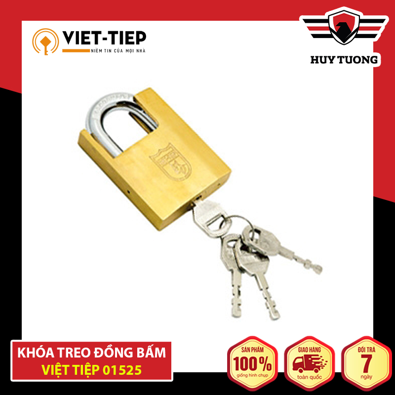 Ổ khoá việt tiệp chống cắt 73 x 52 ống phi 8ly ( khoá bấm ) - Huy tưởng