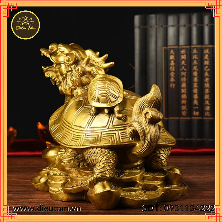 Feng Shui copper statue turtle dragon head turtle