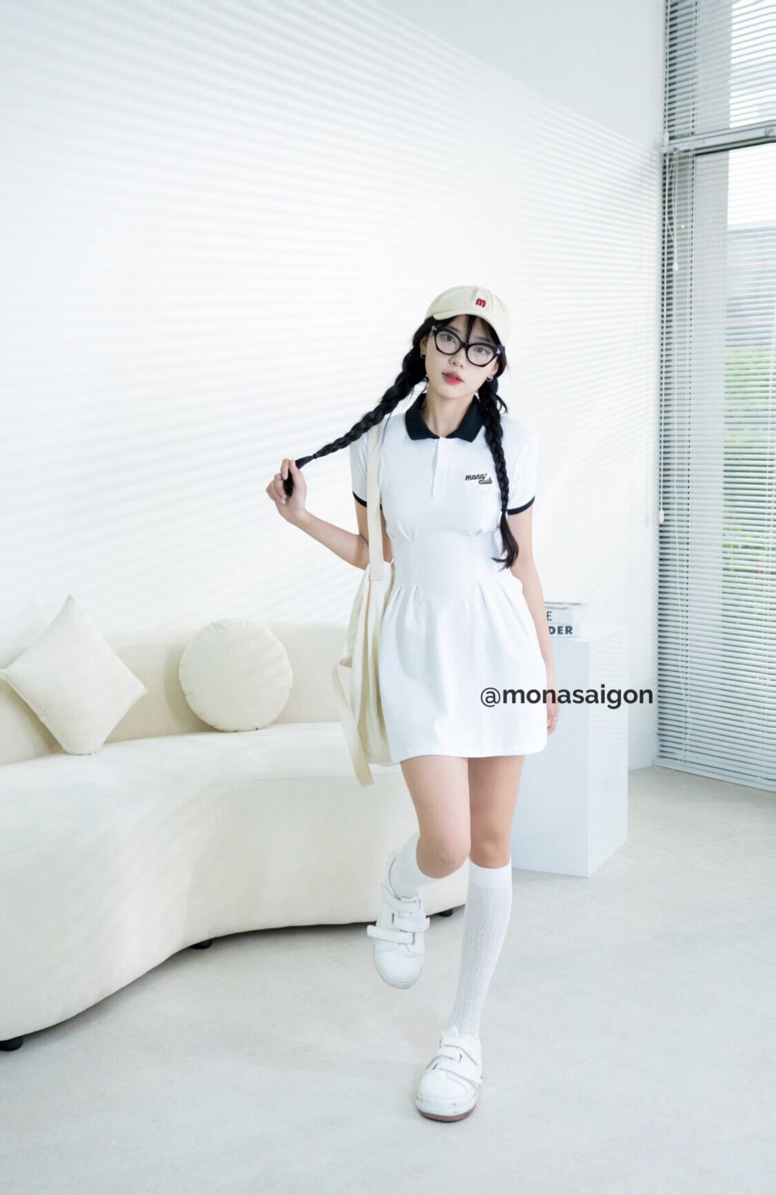 [VOUCHER 12%/149K] Đầm polo MONÁ - BABY DRESS