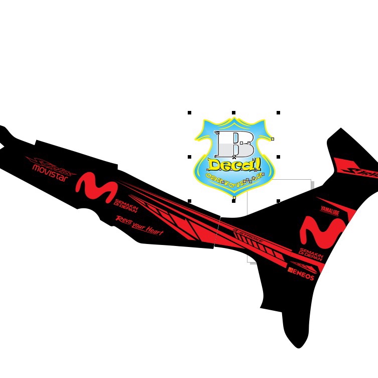 [ QUÍ KHÁCH VUI LÒNG MANG TEM RA TIỆM CHO THỢ DÁN] TEM RỜI Sirius xăng cơ Movistar đỏ dán xe đen