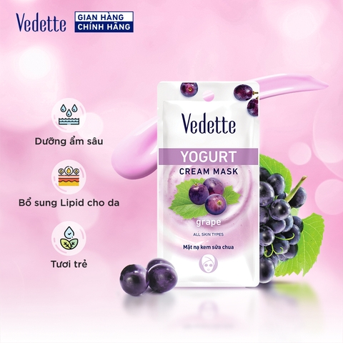 Mặt nạ kem sữa chua Vedette Nho 10ml