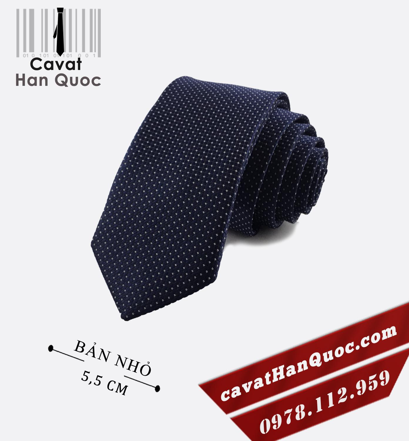 CARAVAT - CÀ VẠT NAM XANH ĐEN CHẤM BI