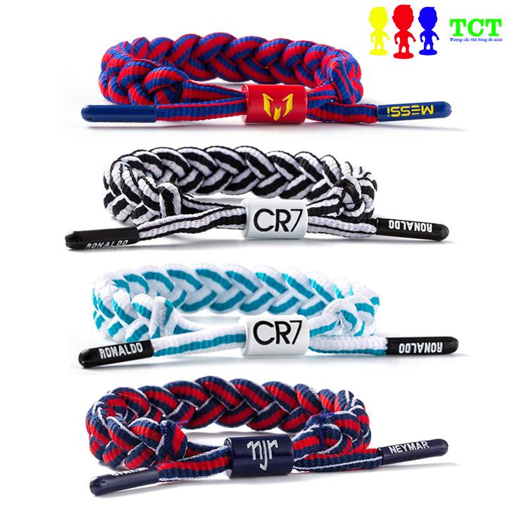 Vòng tay dây bện cầu thủ bóng đá Cr7 Messi Neymar