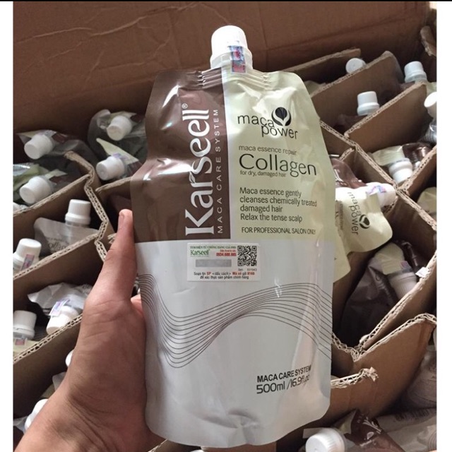 [Đ[1-BỊCH DẦU XẢ Ủ TÓC COLLAGEN PHỤC HỔI HƯ TỔN 500ML