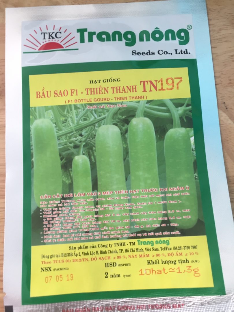 Hạt giống Bầu sao Trang Nông - 10 Hạt
