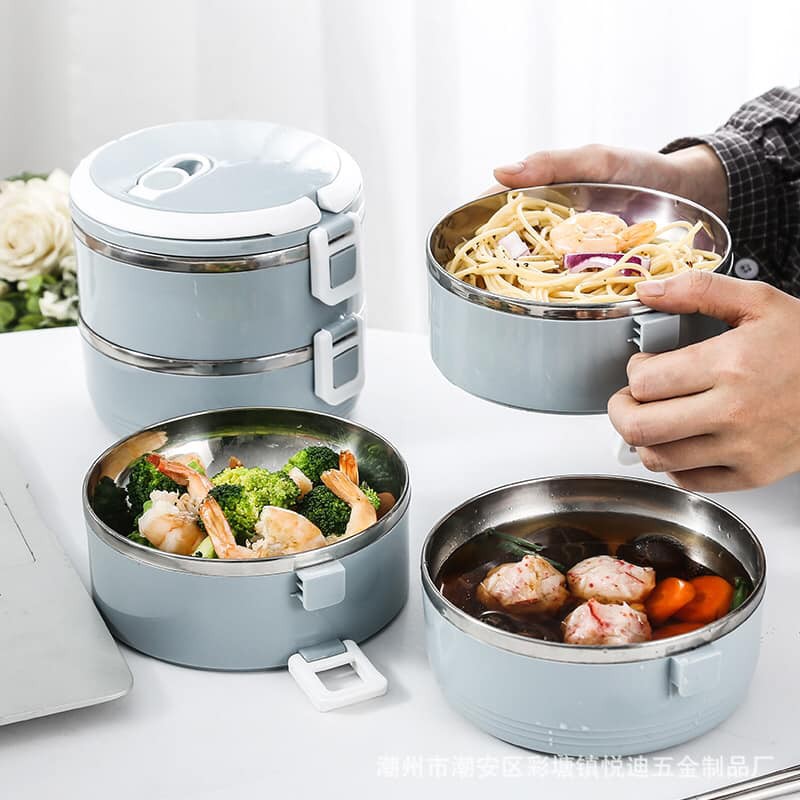 [ GIỮ NHIỆT 18 GIỜ ] CÀ MEN 4 TẦNG INOX LÚA MẠCH - CÀ MEN VĂN PHÒNG ĐỰNG ĐỒ ĂN UỐNG - CÀ MEN QUAI XÁCH TIỆN LỢI - TIỆN DỤNG