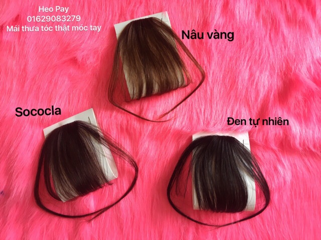 Mái Thưa Tóc Thật - Mái Thưa Hàng Dệt Tay Tóc Thật 100%