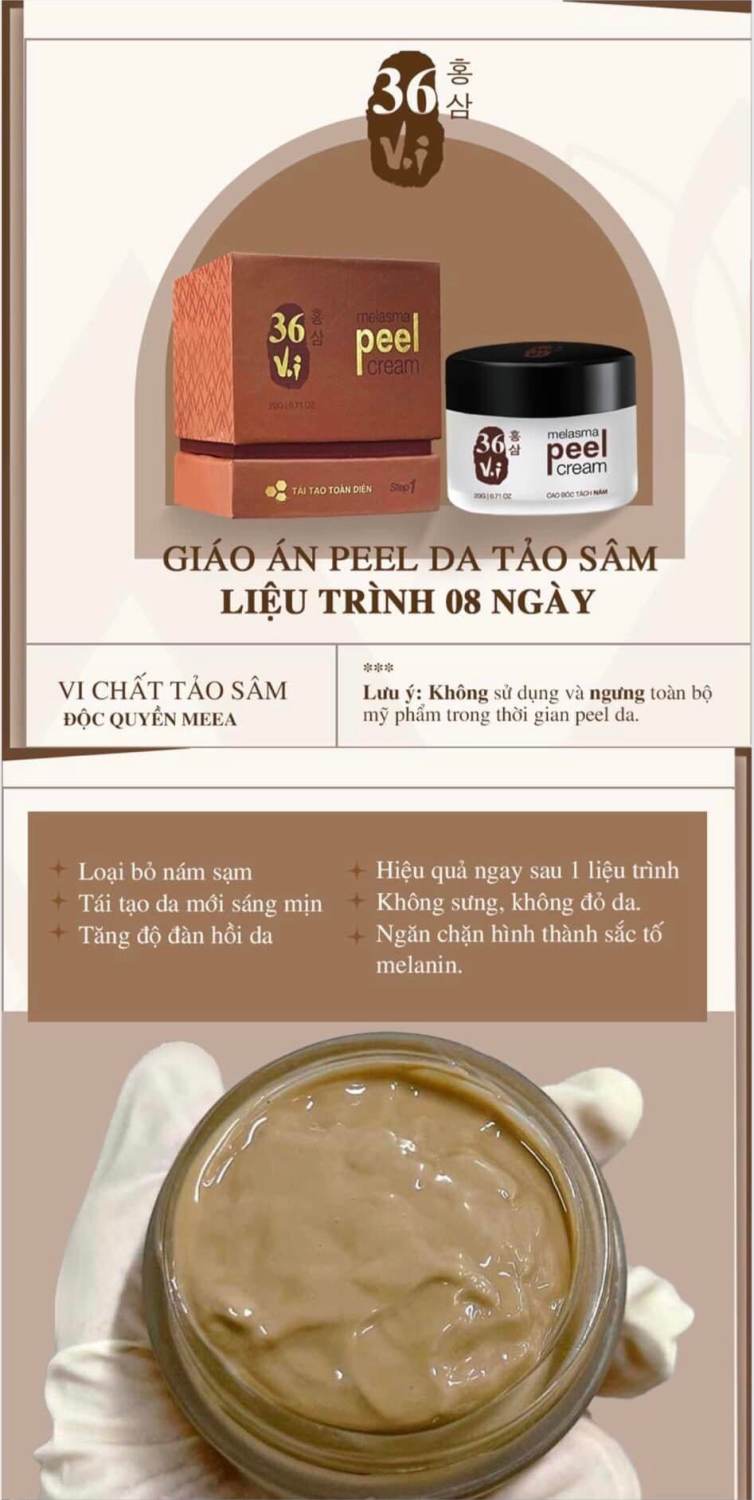 PEEL DA TẢO SÂM 36 VỊ - BÓC TÁCH TẢO SÂM ĐÔNG Y