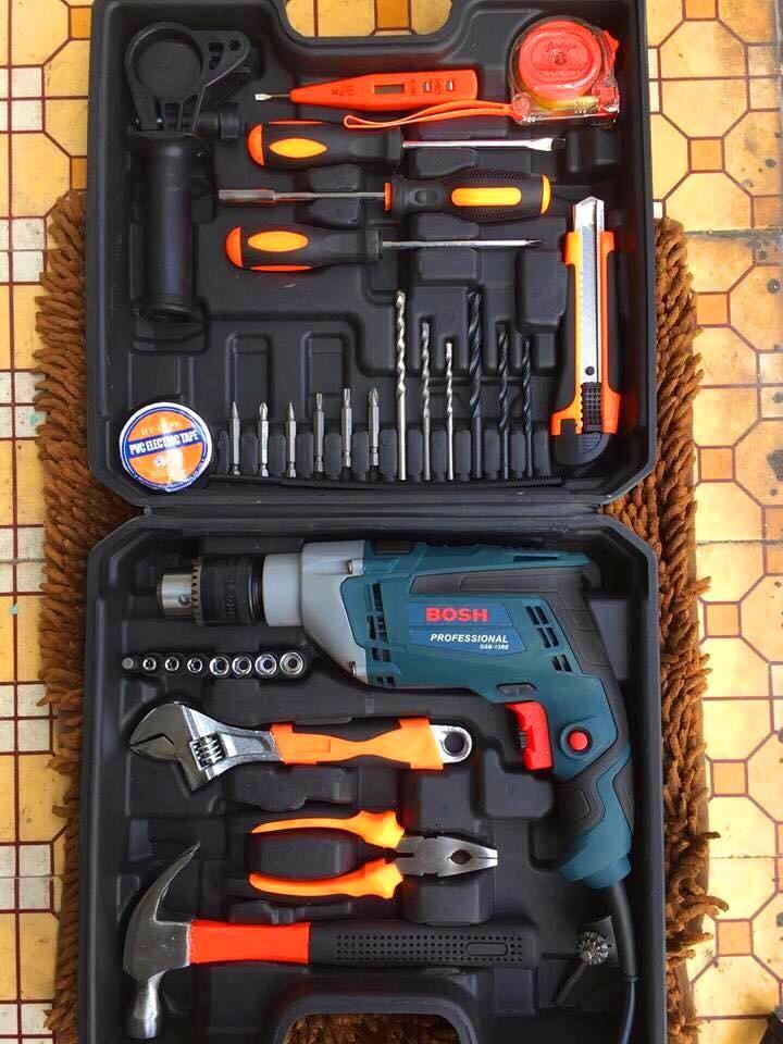 Bộ khoan valy Bosh 910W đủ đồ nghề