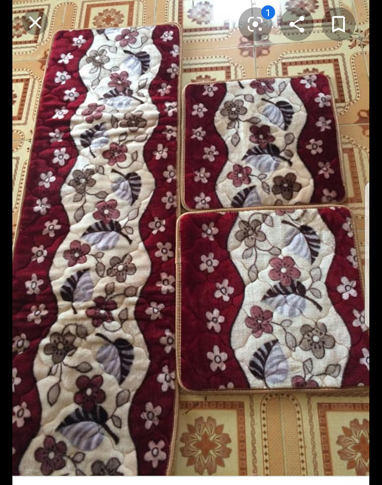 Bộ Thảm ghế nhung trần hoa cao cấp