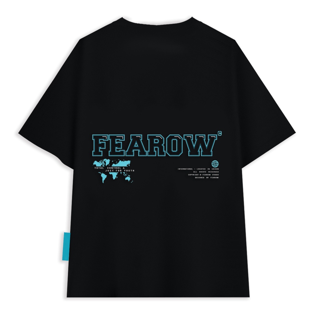 mộc [Mã FAMARAL2 giảm 10K đơn 50K] Áo thun Fearow Basic 90s Tee Đen - FW119