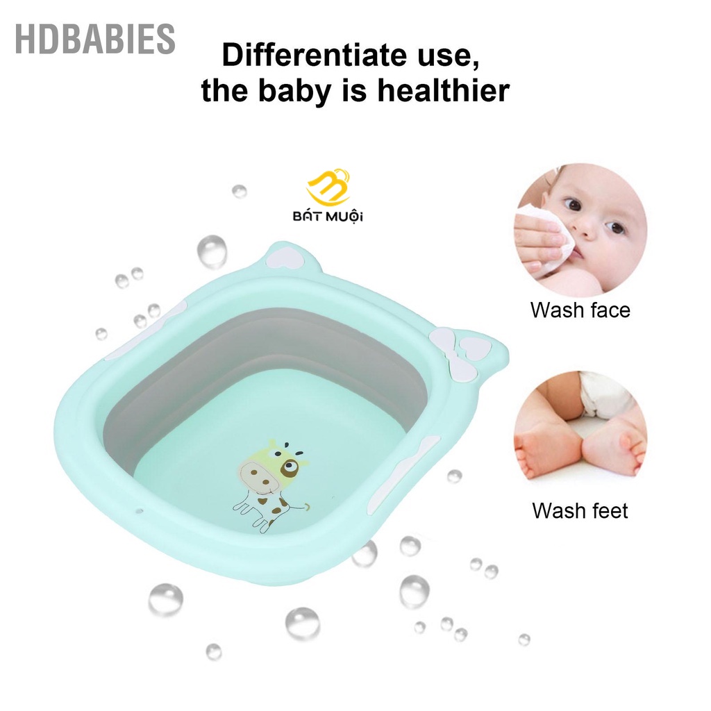 Thau/ chậu nhựa gấp gọn cho bé - BAT MUOI