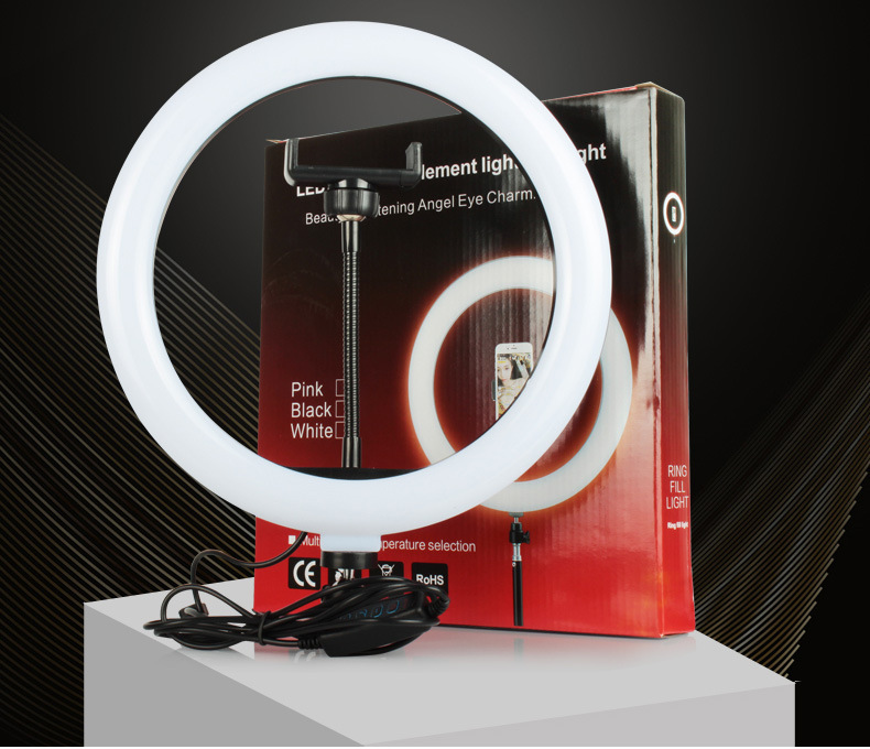 Đèn Tròn Livestream Kèm Giá Kẹp Điện Thoại 26cm (10inch)