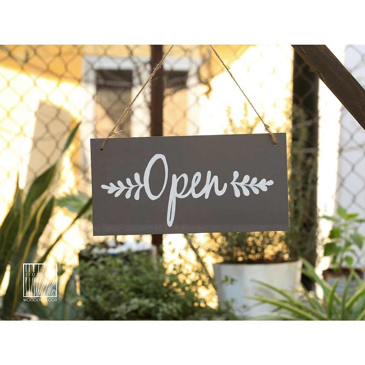 Bảng Gỗ 2 Mặt Open - Closed