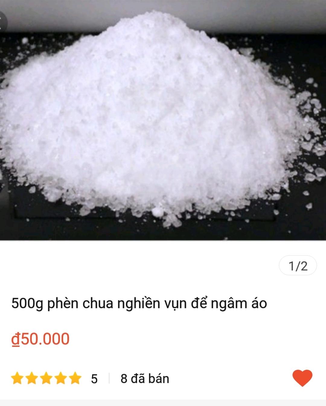 phèn chua nghiền vụn 500gr