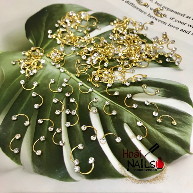 Kim loại cong đá Phụ kiện Nail