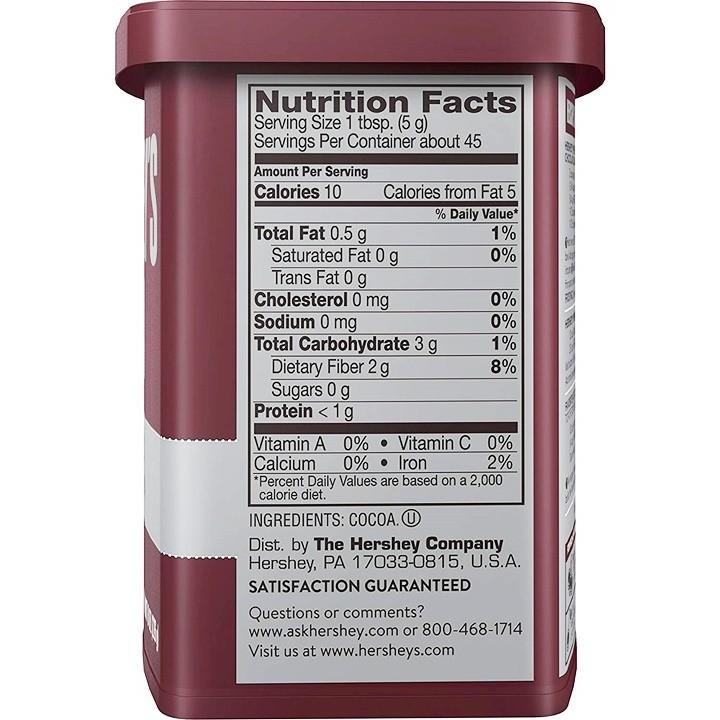 Date 03/28 Bột CaCao HERSHEY'S Cocoa Nguyên Chất Không Đường 226g