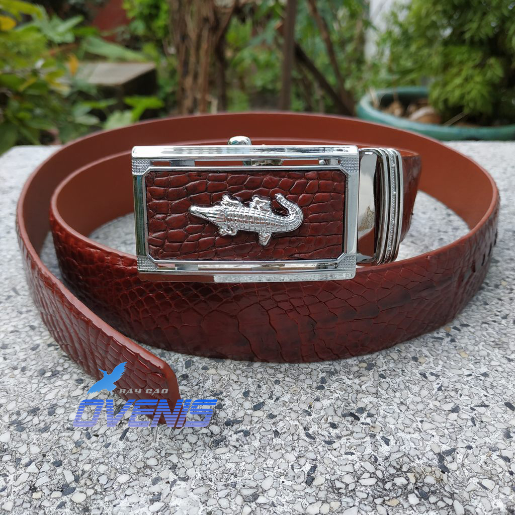 [FREE SHIP] Thắt Lưng Da Cá Sấu [DA HÔNG CÁ SẤU RẤT ĐẸP VÀ MỀM] Kích Thước 3.5 x 120cm Dễ Sử Dụng!