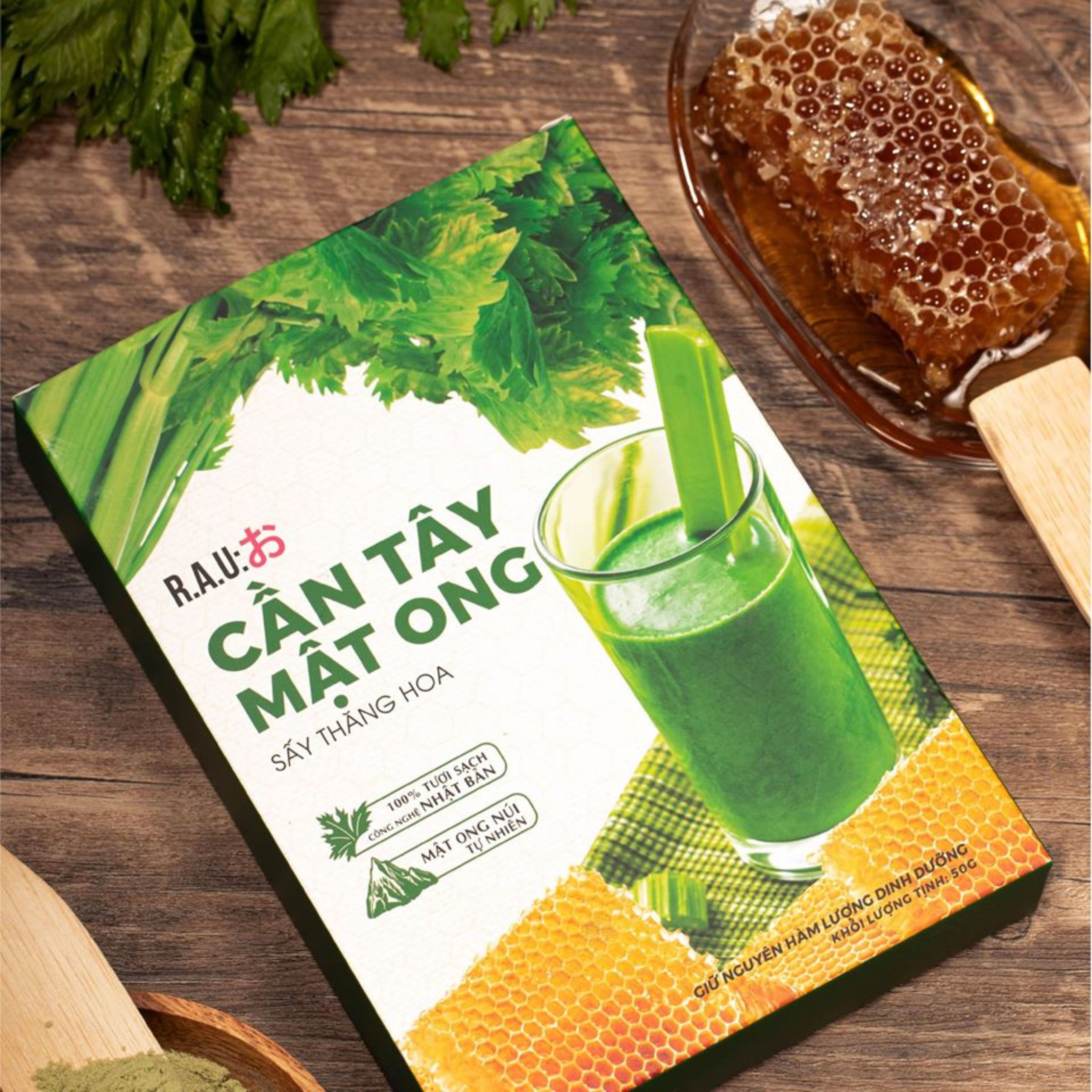 Combo 3 Hộp Cần Tây Mật Ong MẪU MỚI (Tặng 01 Bình Nước)