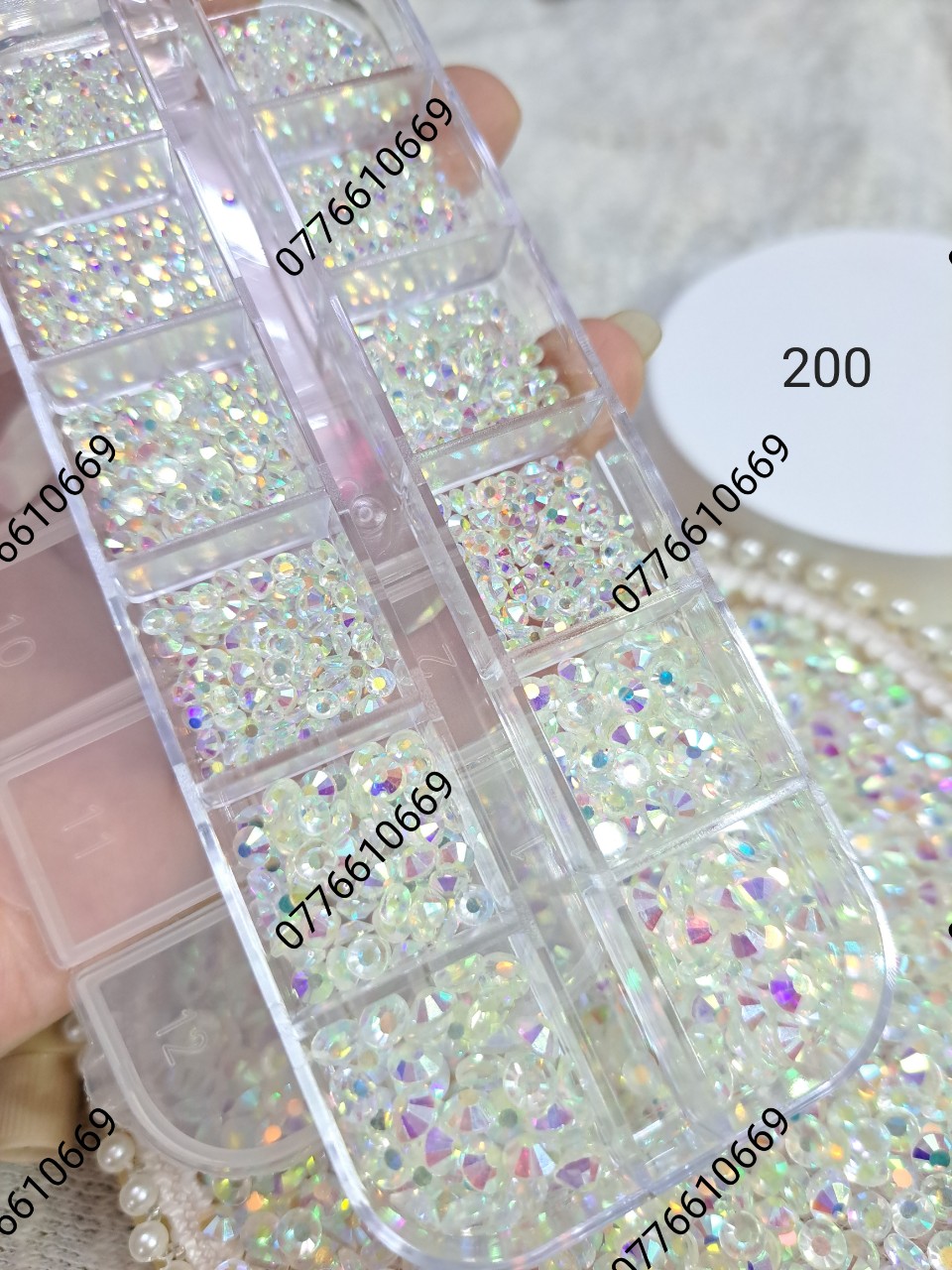 ĐÁ CHÂN LƯỚI CAO CẤP - ĐÁ KHAY 1440 VIÊN -ĐÁ ĐÍNH MÓNG
